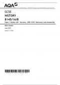 AQA GCSE HISTORY 8145/1A/B Paper 1 Section A/B: Germany, 1890–1945: Democracy and dictatorship Mark scheme June 2023 Version: 1.0 Final ACTUAL PAPER 