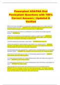 Powerplant ASA/FAA Oral  Powerplant Questions with 100%  Correct Answers | Updated &  Verified