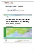 Test Bank for Success in Practical Vocational Nursing 9th Edition( Patricia Knecht 2024)Prefect solution  Graded A+