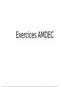 Exercices amdec
