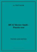 MCAT Review Smith -  Practice test