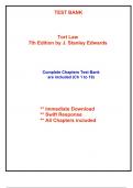 Test Bank for Tort Law, 7th Edition Edwards (All Chapters included)