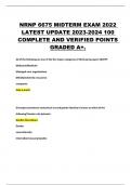 NRNP 6675 MIDTERM EXAM 2022  LATEST UPDATE 2023-2024 100  COMPLETE AND VERIFIED POINTS  GRADED A+.