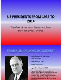 US Presidents since 1933