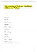 The Language of Medicine 12th Edition Suffixes and Prefixes