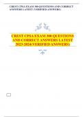CREST CPSA EXAM 300 QUESTIONS AND CORRECT ANSWERS LATEST (VERIFIED ANSWERS)