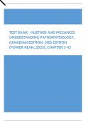 Test Bank - Huether and McCances Understanding Pathophysiology, Canadian Edition, 2nd Edition (Power-Kean, 2023), Chapter 1-42