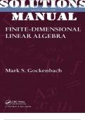 Finite-Dimensional Linear Algebra 1st Edition Solution Manual