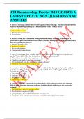 ATI Pharmacology Proctor 2019 GRADED A  LATEST UPDATE NGN QUESTIONS AND  ANSWERS