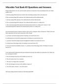 Microbio Test Bank #3 Questions and Answers