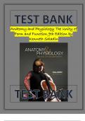 Test Bank for Anatomy and Physiology The Unity of Form and Function 9th Edition by Kenneth Saladin Latest Verified Review 2024 Practice Questions and Answers for Exam Preparation, 100% Correct with Explanations, Highly Recommended, Download to Score A+
