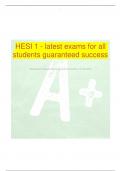 HESI 1 - latest exams for all students guaranteed success Medical/Surgical Nursing II 