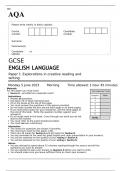 AQA GCSE ENGLISH LANGUAGE Paper 1 & 2 JUNE 2023 QUESTION PAPERS AND MARK SCHEMES