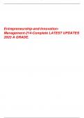 Entrepreneurship-and-InnovationManagement-214-Complete LATEST UPDATES 2023 A GRADE