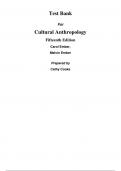 Test Bank  For Cultural Anthropology 15th Edition By Carol Ember (All Chapters, 100% Original Verified, A+ Grade)