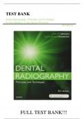 Test Bank For Dental Radiography: Principles and Techniques 5th Edition by Joen Iannucci, Laura Jansen Howerton||ISBN NO:10,0323297420||ISBN NO:13,978-0323297424||All Chapters||Complete Guide A+