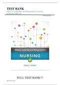 Test Bank for Effective Leadership and Management in Nursing 9th Edition by Eleanor Sullivan||ISBN NO:10,0134153111||ISBN NO:13,978-0134153117||All Chapters 1-28||Complete Guide A+