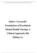 Test Bank Varcarolis Foundation Of Psychiatric Mental health Nursing 8th Edition Marget Jordan Halter  ( 2024 complete and 100% Verified)