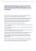  Edexcel IAL Biology A-level 2.15-2.18 - Gene Expression Exam Questions and Answers.