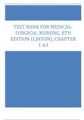 Test Bank for Medical-Surgical Nursing, 8th Edition (Linton, 2024), Chapter 1-63 Latest