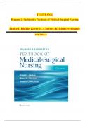 TEST BANK Brunner & Suddarth's Textbook of Medical-Surgical Nursing Janice L Hinkle, Kerry H. Cheever, Kristen Overbaugh 15th Edition