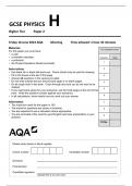 AQA GCSE PHYSICS H Higher Tier Paper 2 2023