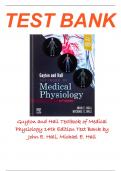 TEST BANK  Guyton And Hall Textbook Of Medical Physiology 14th Edition (Complete ) Updated Version 2024