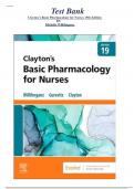 Test Bank For Clayton’s Basic Pharmacology for Nurses 19th Edition Michelle Willihnganz Chapter 1-48 |