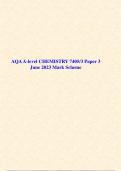 AQA A-level CHEMISTRY 7405/3 Paper 3 June 2023 Mark Scheme