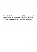 Test Bank For International Macroeconomics 4th Edition By Robert C. Feenstra, Alan M. Taylor Complete All Chapters 2024 