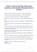 Class F License Georgia study exam  questions and answers (Georgia driver’s  license)