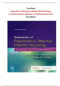 Essentials of Psychiatric Mental Health Nursing  A Communication Approach to Evidence-Based Care  4th Edition Test Bank By Elizabeth M. Varcarolis, Chyllia Dixon | Chapter 1 – 28