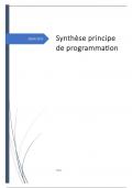 Synthèse programmation Bac 1 Ephec