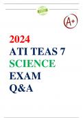 NEW FILE UPDATE: ATI TEAS 7 SCIENCE EXAM QUESTIONS & ANSWERS | LATEST 2024