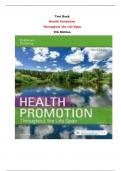 Health Promotion  Throughout the Life Span  9th Edition Test Bank By Carole Edelman | Chapter 1 – 25, Latest - 2024|