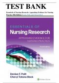Test Bank for Essentials of Nursing Research, 10th Edition (Polit, 2022), Chapter 1-18 | All Chapter