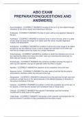 Package deal  for ABO ADVANCE STUDY GUIDE (QUESTIONS AND ANSWERS) 2024 UPDATED