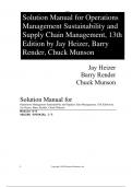 Solution Manuals & Test banks for Operations Management Sustainability and Supply Chain Management 12th, 13th, 14th Edition by Jay Heizer [In Bundle]