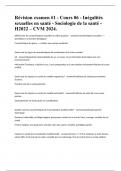 Révision examen #1 - Cours 06 - Inégalités sexuelles en santé - Sociologie de la santé - H2022 – CVM 2024.