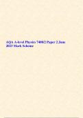 AQA A-level Physics 7408/2 Paper 2 June 2023 Mark Scheme