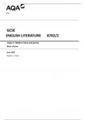 Literary Mastery: GCSE English Exam Papers and Marking Schemes Bundle