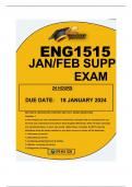 ENG1515 JAN/FEB SUPP EXAM DUE 18 JANUARY 2024 ALL SECTIONS ANSWERED 