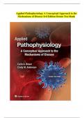 Complete Test Bank Applied Pathophysiology A Conceptual Approach to the Mechanisms of Disease 3rd Edition Braun Test Bank