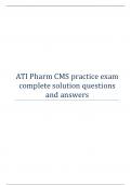 ATI Pharm CMS practice exam complete solution questions and answers