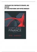 TESTBANK FOR Corporate Finance, 3rd  Edition  by Jonathan Berk and Peter DeMarz