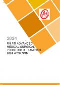 RN ATI ADVANCED MEDICAL SURGICAL PROCTORED EXAM 2023-2024 WITH NGN