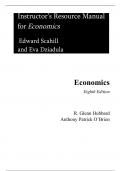 Instructor Manual For Economics 8th Edition By Glenn Hubbard, Anthony Patrick O'Brien (All Chapters, 100% Original Verified, A+ Grade)