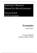 Instructor Manual For MacroEconomics 8th Edition By Glenn Hubbard, Anthony Patrick O'Brien (All Chapters, 100% Original Verified, A+ Grade)