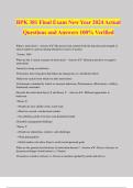 BPK 381 Final Exam New Year 2024 Actual Questions and Answers 100% Verified