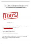 NGN ATI PN COMPREHENSIVE PREDICTOR REAL 180 QUESTIONS AND ANSWERS 2023.
